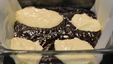 ягодный брауни чизкейк