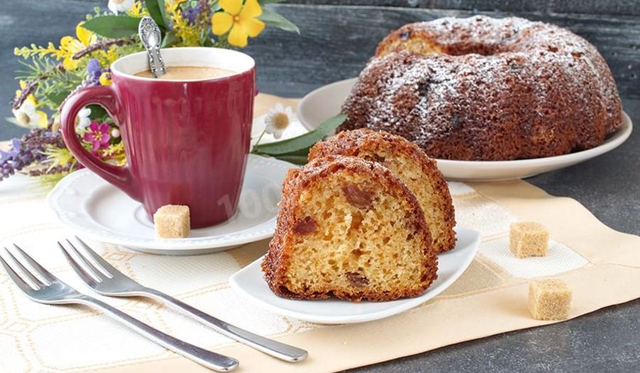 Рецепт кекса с изюмом и без сметаны