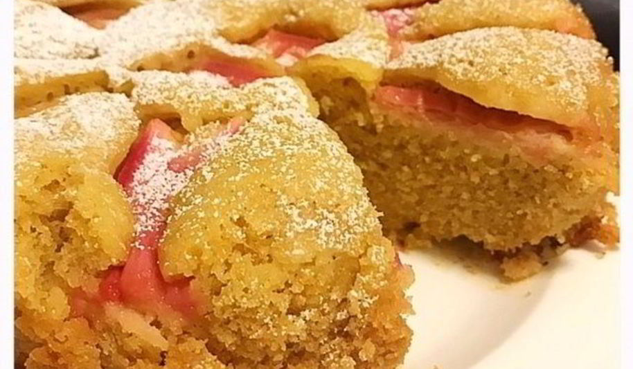 Рецепт кекса с ревенем, миндалем и апельсином