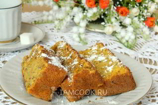 Кекс с тыквой и миндалем