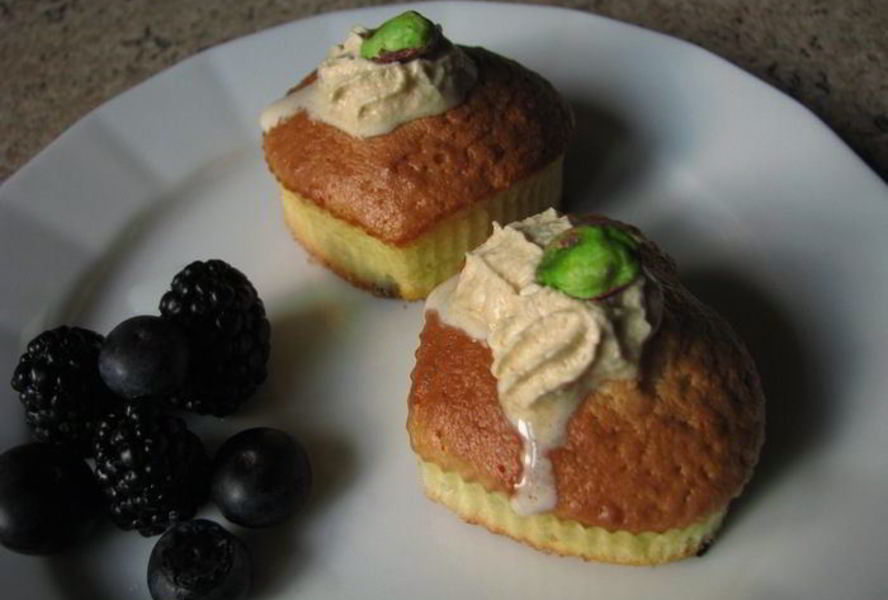 Кексики Фисташковые сердечки