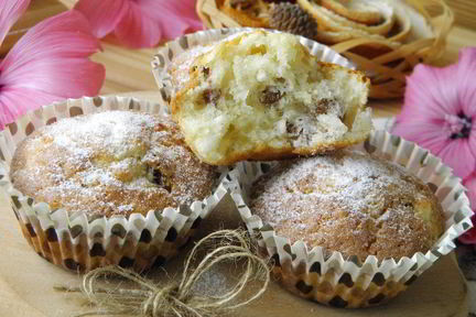 Кексики творожные с изюмом