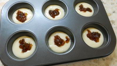 кексы на кефире с джемом