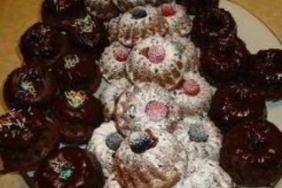 Кексы на кефире в формочках День и ночь