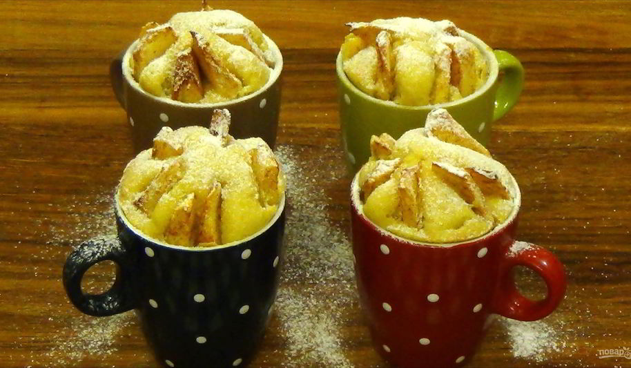 Рецепт кексов в чашках