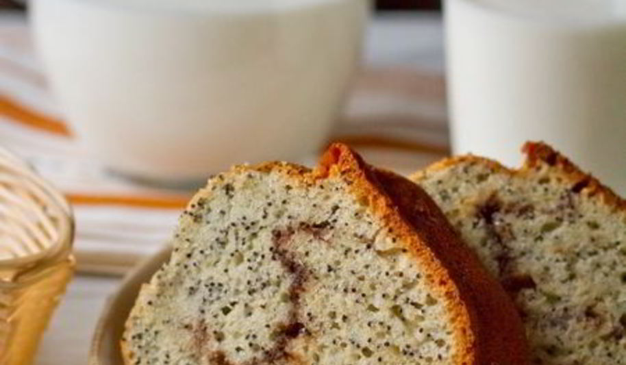 Рецепт макового кекса с коричной прослойкой