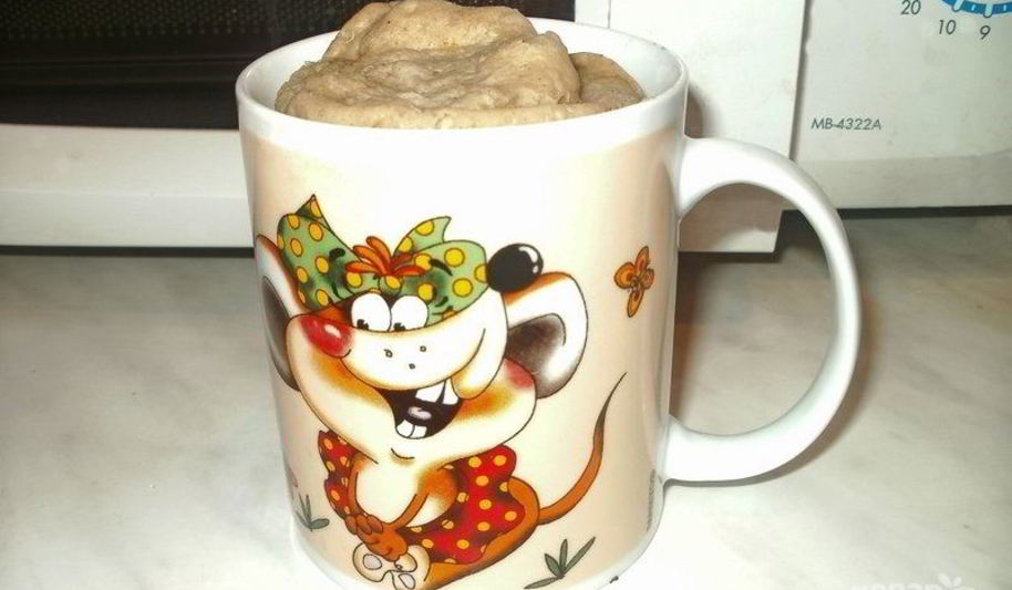 Рецепт молочного кекса в кружке