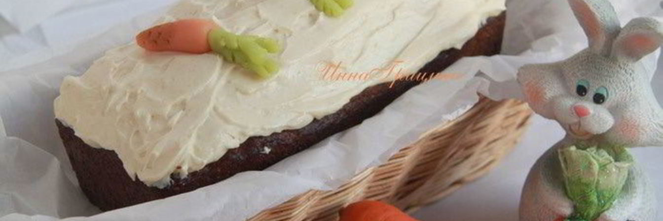 Морковный кекс с коричной глазурью