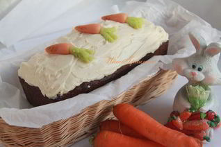 Морковный кекс с коричной глазурью
