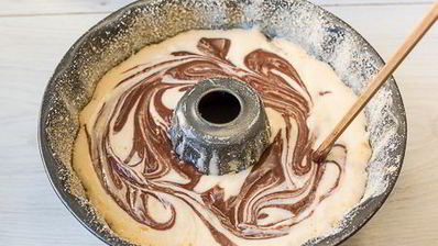 мраморный кекс на растительном масле