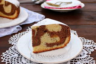 Мраморный кекс в мультиварке