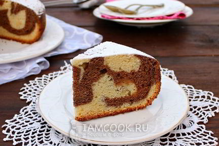 Мраморный кекс в мультиварке