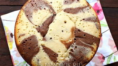 мраморный кекс в мультиварке