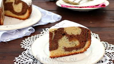 мраморный кекс в мультиварке