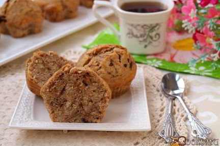 Мраморные кексы с шоколадом