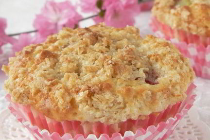 Овсяные кексы с ревенем