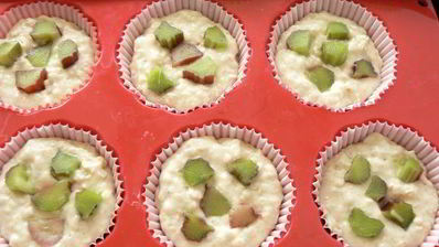 овсяные кексы с ревенем