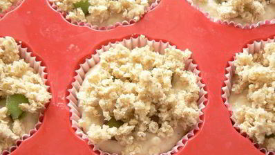 овсяные кексы с ревенем