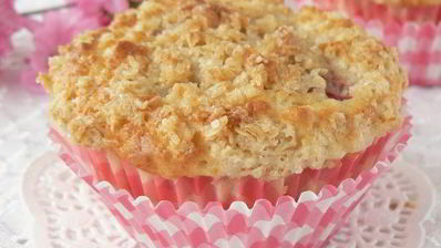 овсяные кексы с ревенем