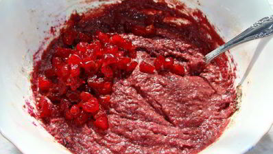 постный свекольный кекс с вишней