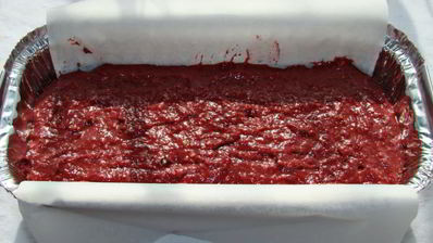 постный свекольный кекс с вишней