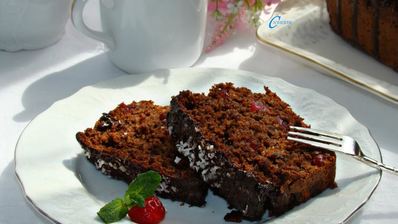 постный свекольный кекс с вишней