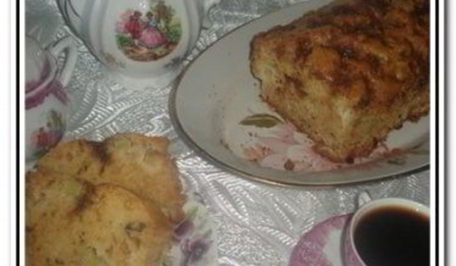 Рецепт ревеневого кекса с орехами