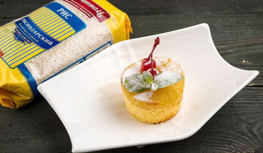 Рецепт рисовых кексов с ананасом