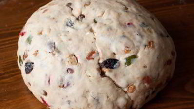 рождественский штоллен на дрожжевом тесте