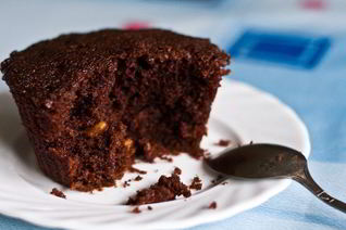 Шоколадный кекс в микроволновке за 5 минут