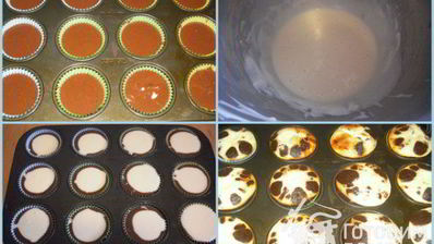 шоколадные капкейки начиненные сливочным сыром