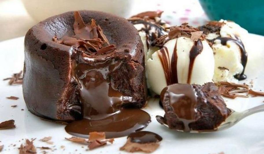 Рецепт шоколадных влажных кексов с жидкой начинкой