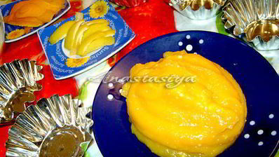 цитрусовые кексы с тыквой на манке