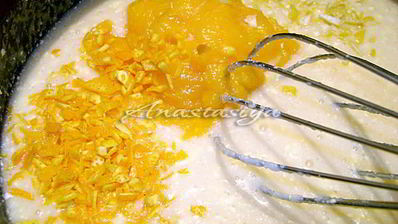 цитрусовые кексы с тыквой на манке