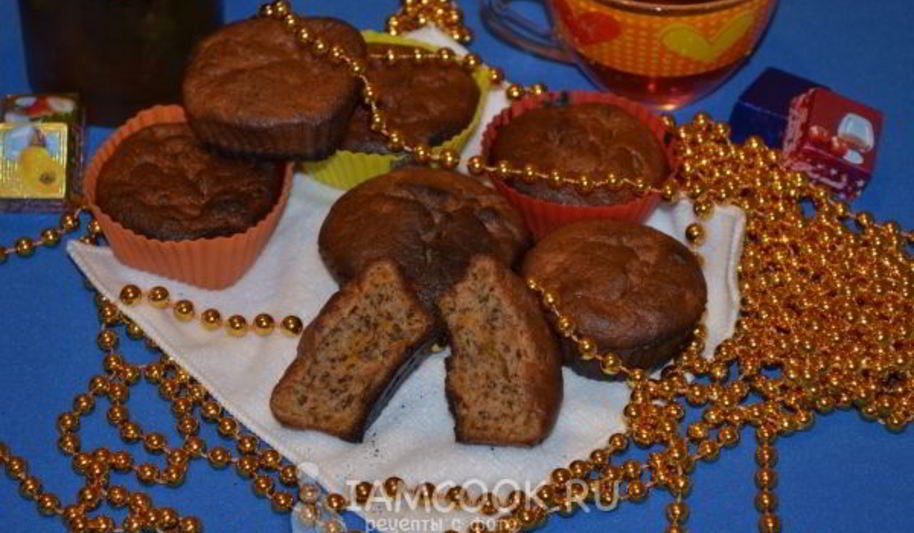 Рецепт тыквенных кексов с ореховыми крошками