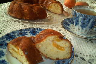 Воздушный персиковый кекс