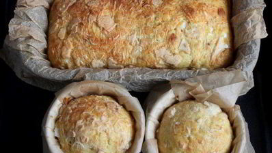 закусочный кекс с фетаксой и вялеными томатами