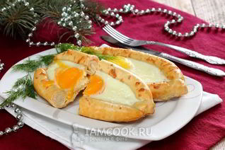 Хачапури Лодочки с яйцом