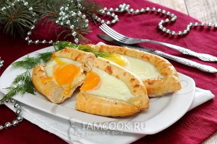 Хачапури Лодочки с яйцом