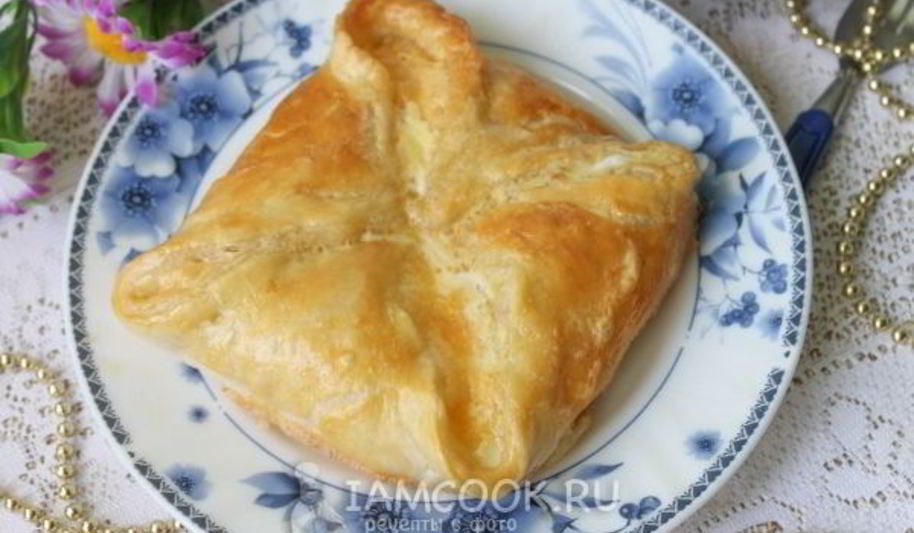 Рецепт хачапури с сыром из слоеного теста