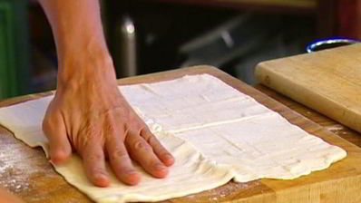 галеты со сладким картофелем и сыром пеше-миньон