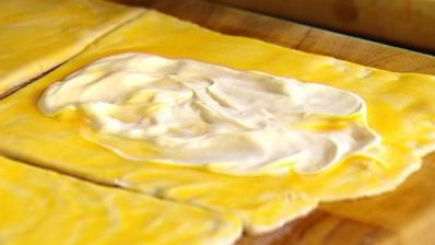 галеты со сладким картофелем и сыром пеше-миньон