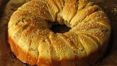 хлеб-венок три теста