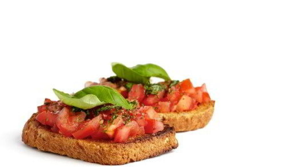 Рецепт поджаренного хлеба с помидорами и базиликом