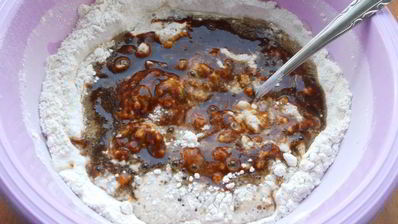 пшенично-ржаной батон с изюмом