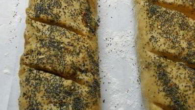 пшенично-ржаной батон с изюмом