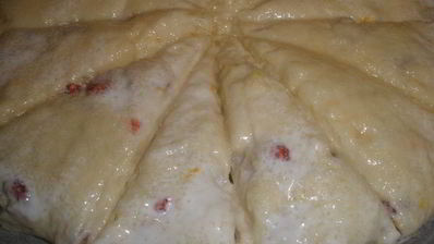 сконы с вяленой вишней и лимонной глазурью