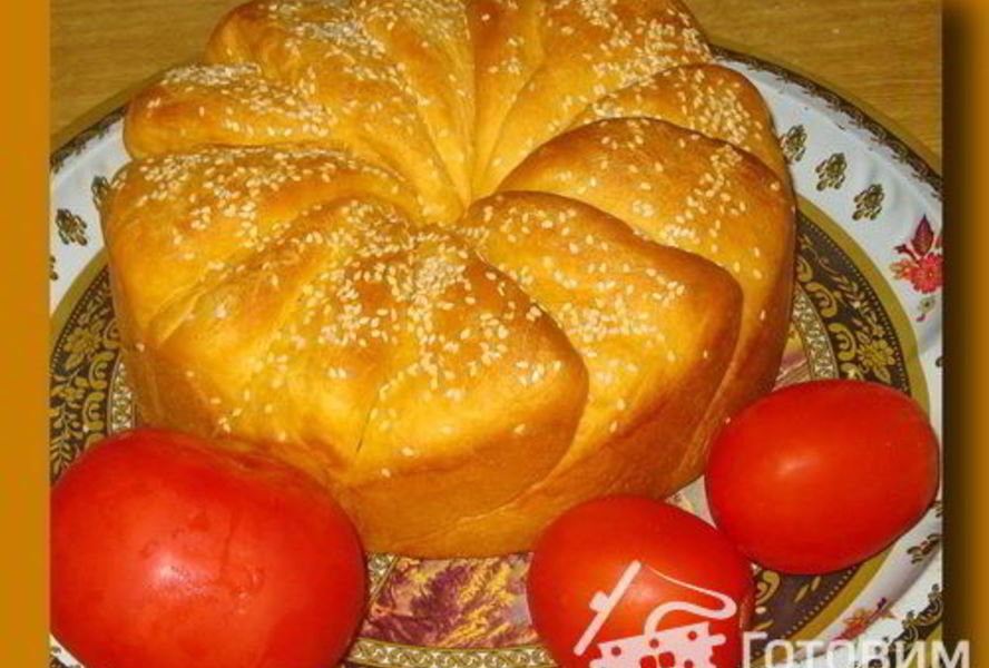 Томатный хлеб с кунжутом