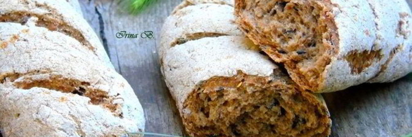 Цельнозерновые мини-багеты без соли