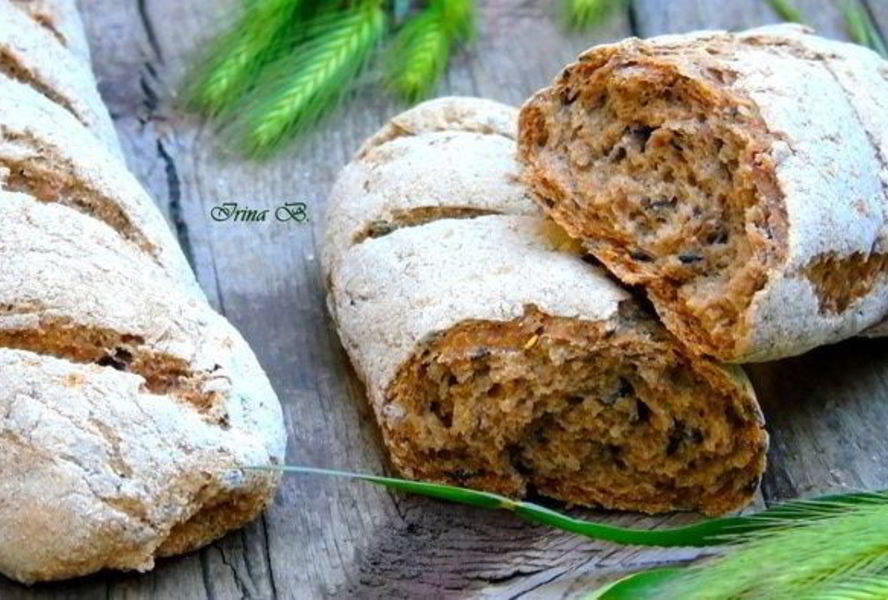 Цельнозерновые мини-багеты без соли